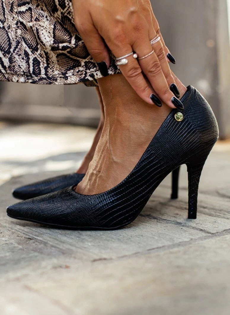 Γόβες μυτερές με Pattern VIZZANO 1184.1101 - Μαύρο - Image 7