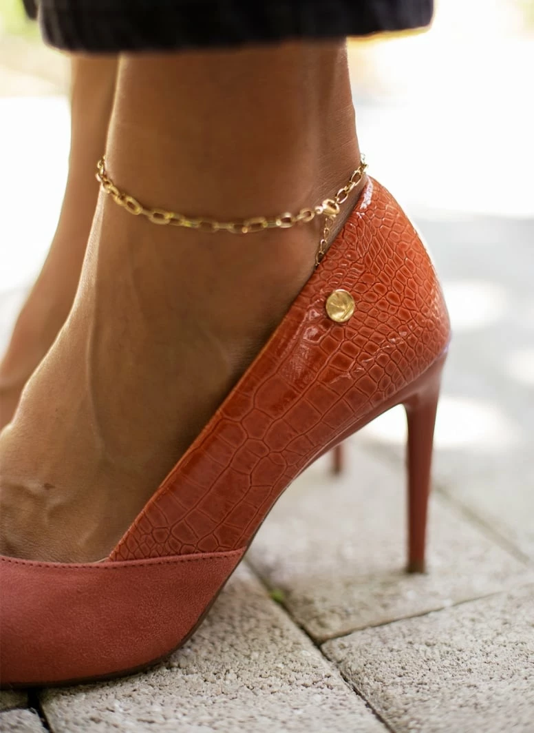 Γόβες μυτερές με Pattern VIZZANO 1344.104 - Κεραμιδί - Image 7