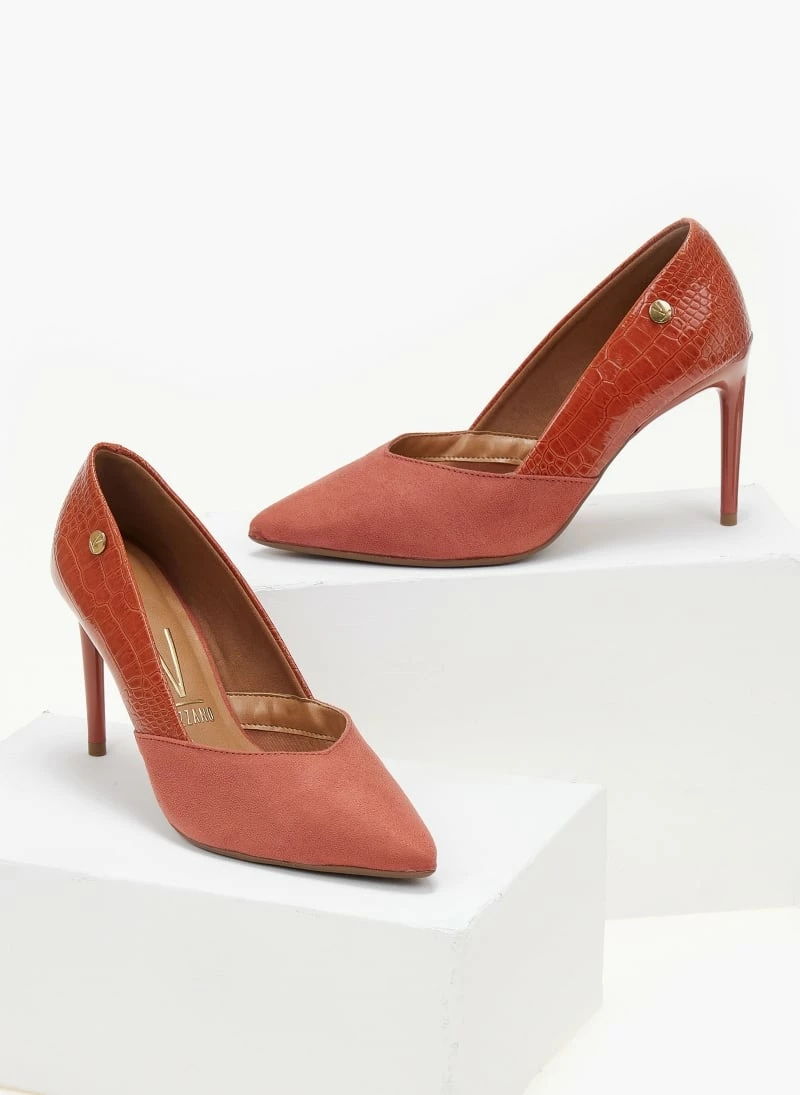 Γόβες μυτερές με Pattern VIZZANO 1344.104 - Κεραμιδί - Image 5