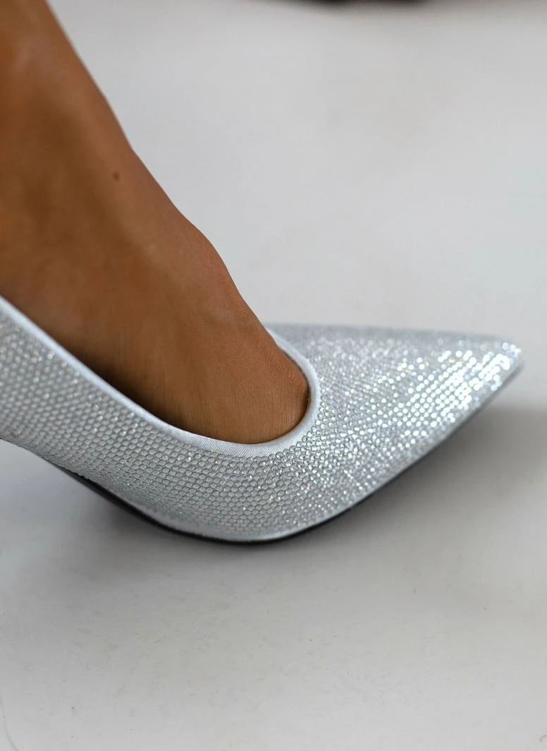 The Fashion Project Γόβες μυτερές με Strass - Ασημί - Image 7