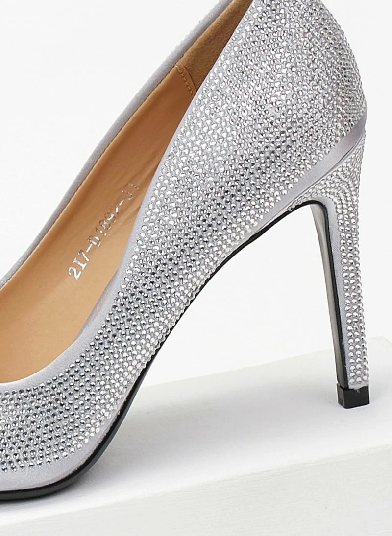 The Fashion Project Γόβες μυτερές με Strass - Ασημί - Image 6