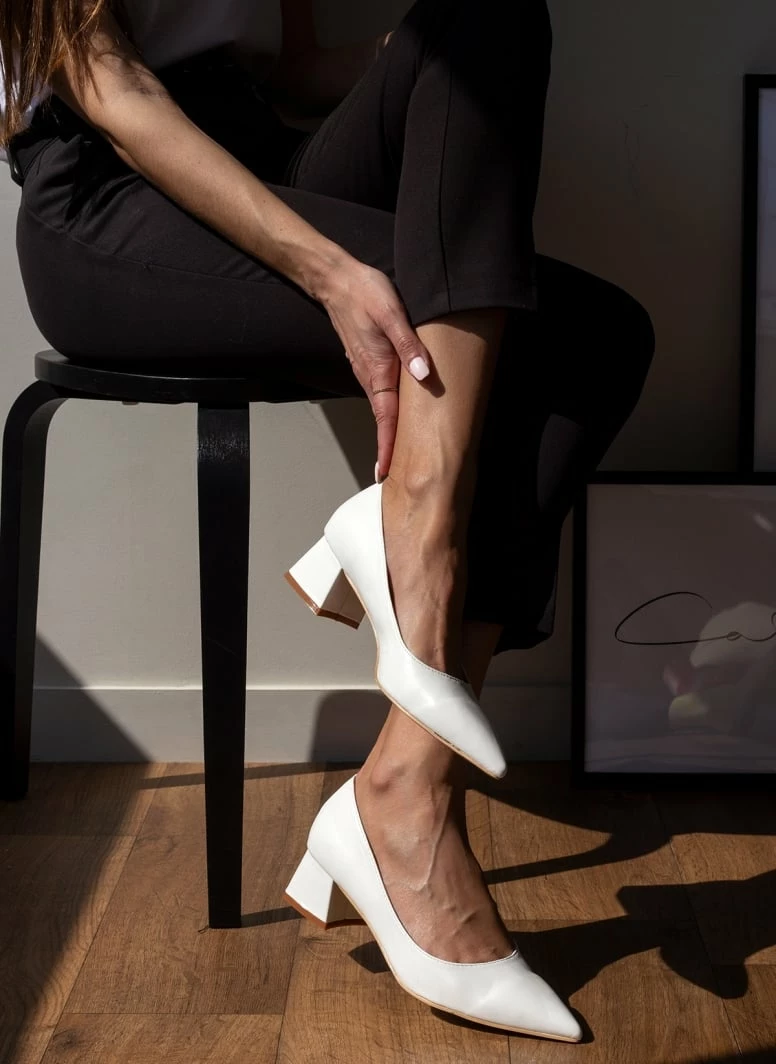 The Fashion Project Γόβες μυτερές με χαμηλό τακούνι - Λευκό - Image 4