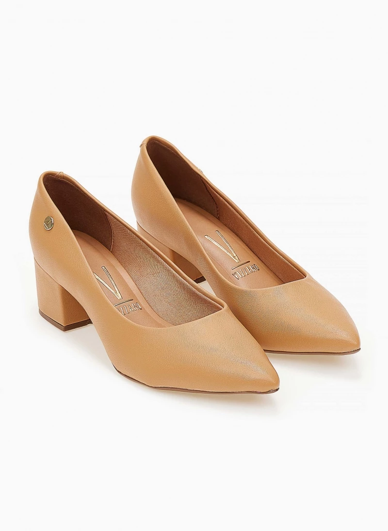 Γόβες μυτερές με χαμηλό τακούνι VIZZANO 1220.315 - Κάμελ - Image 4
