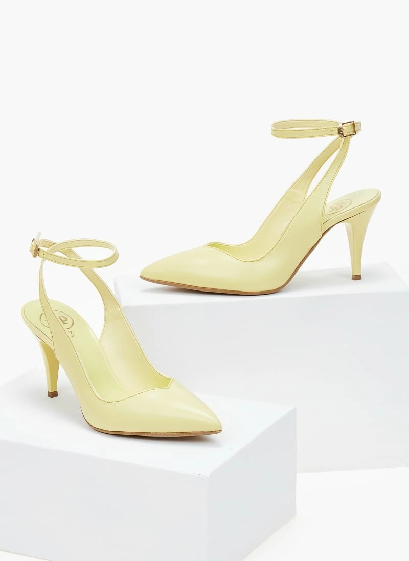 Γόβες μυτερές με λουράκι Tfp - Λεμονί - Image 3