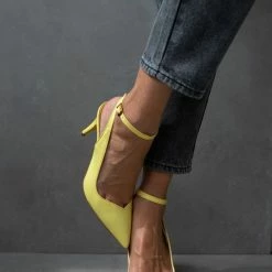 Γόβες μυτερές με λουράκι Tfp - Λεμονί