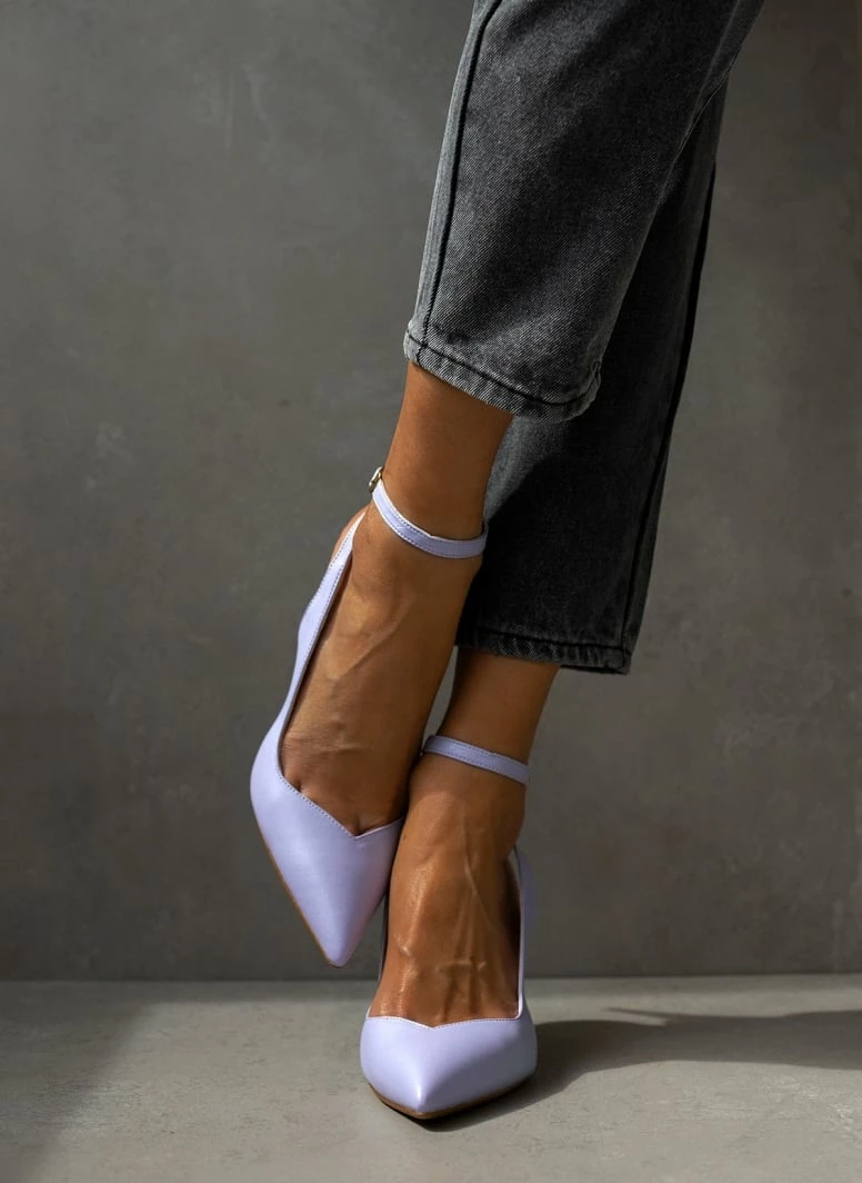 Γόβες μυτερές με λουράκι Tfp - Λιλά