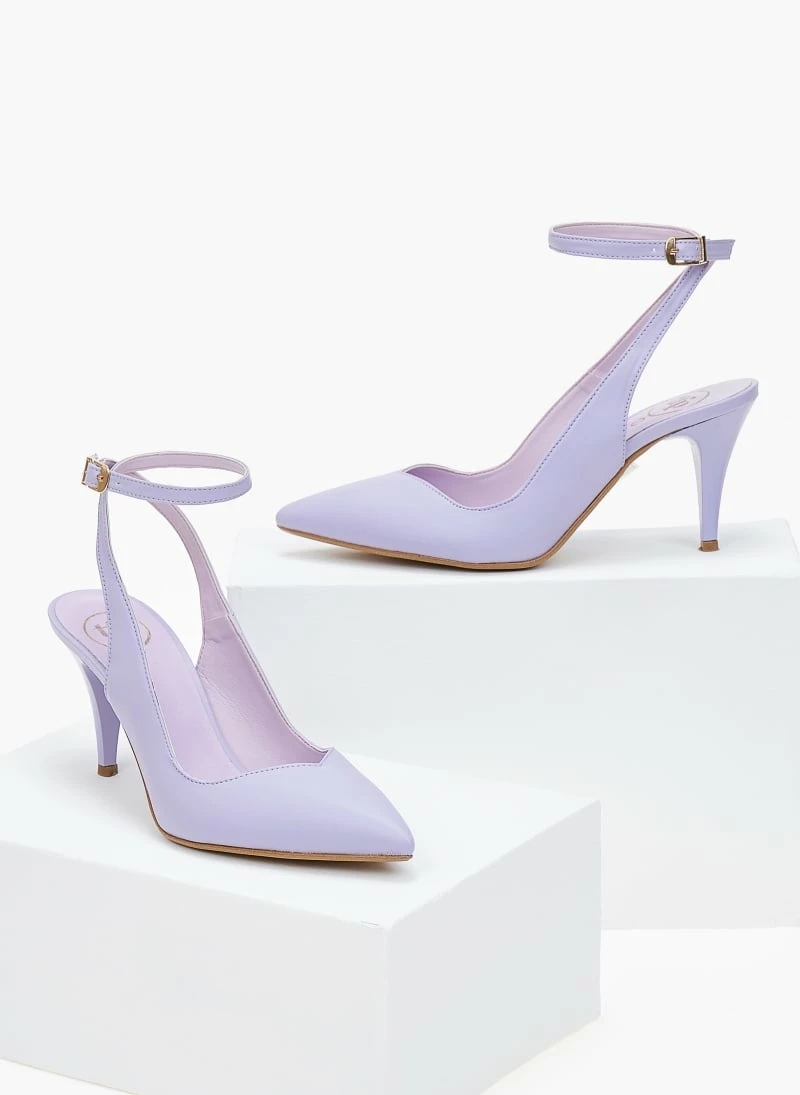 Γόβες μυτερές με λουράκι Tfp - Λιλά - Image 6