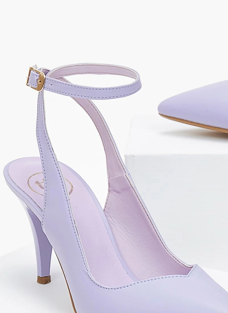 Γόβες μυτερές με λουράκι Tfp - Λιλά - Image 3