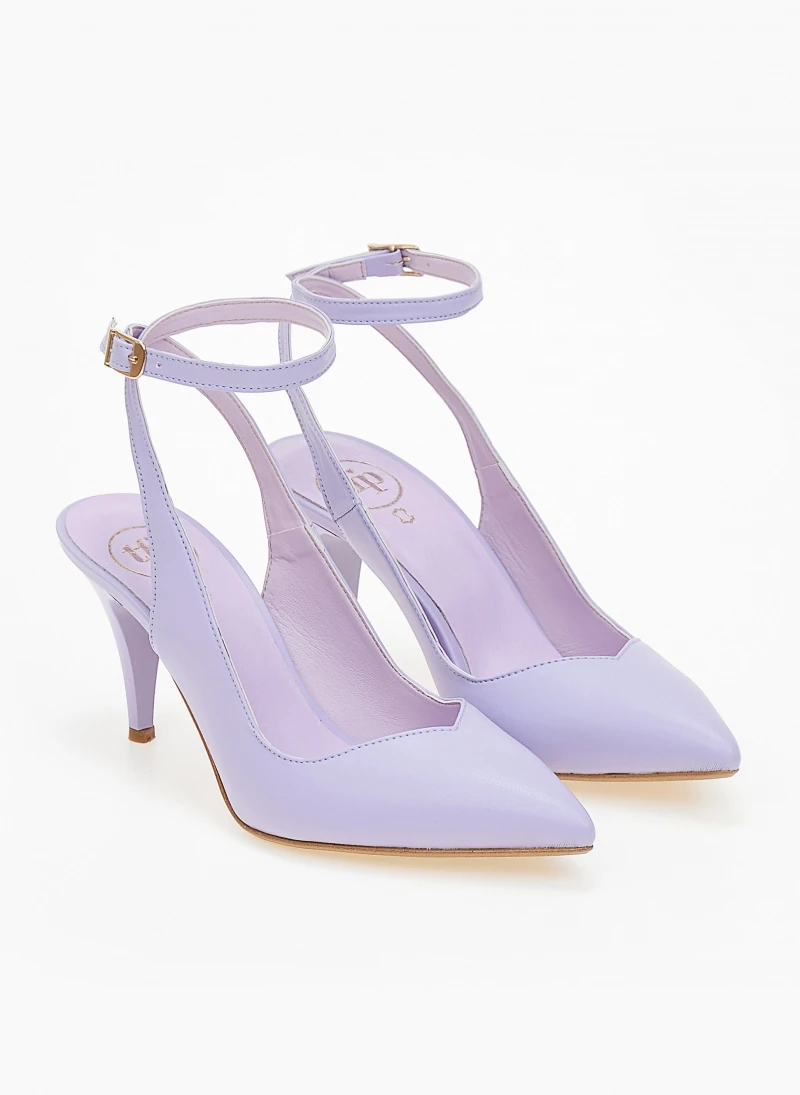 Γόβες μυτερές με λουράκι Tfp - Λιλά - Image 5