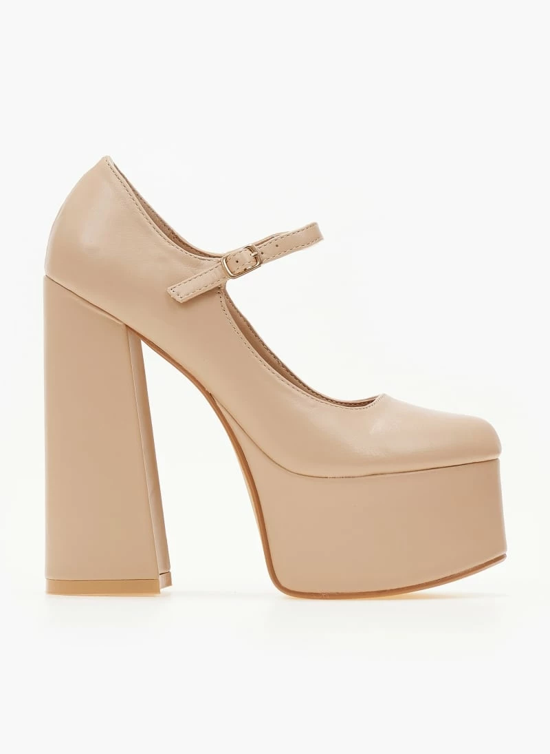 The Fashion Project Γόβες με φιάπα και κούμπωμα στο πλάι - Nude - Image 2