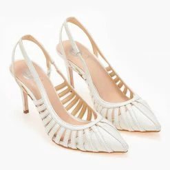 Γόβες μυτερές με ανοίγματα Tfp - Λευκό