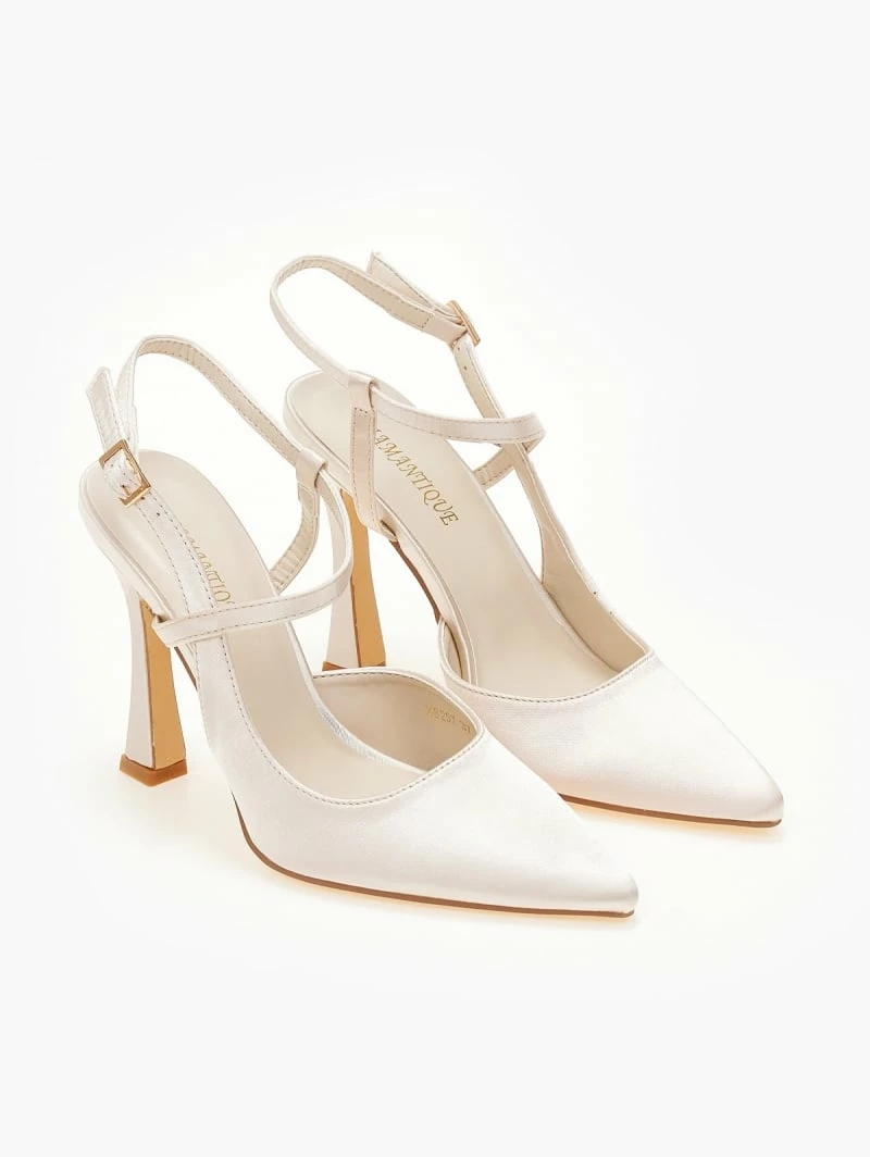 The Fashion Project Γόβες σατέν με δέσιμο στο πλάι - Άμμου - Image 3