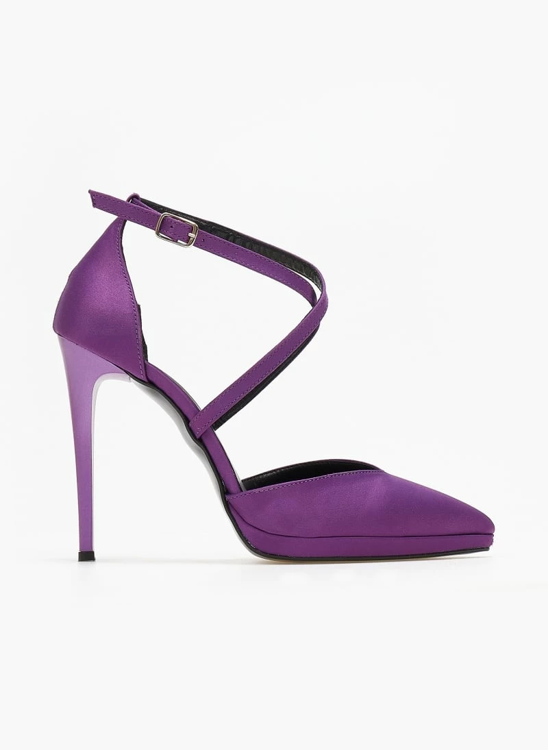 Γόβες σατέν με δέσιμο χιαστί Tfp Exclusive - Μωβ - Image 2