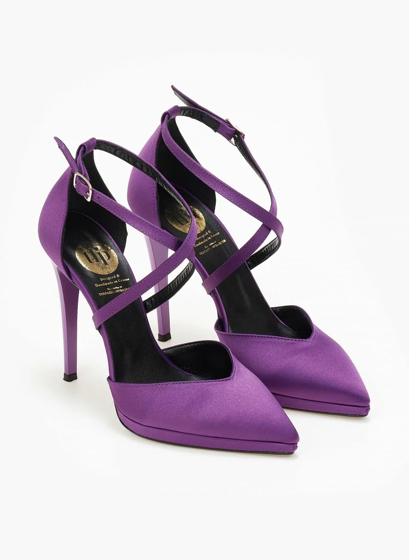 Γόβες σατέν με δέσιμο χιαστί Tfp Exclusive - Μωβ - Image 6