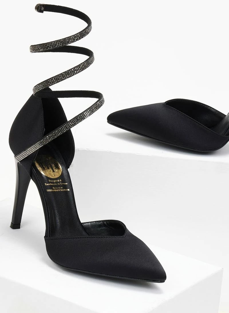 Γόβες σατέν με έλασμα και Strass Tfp - Μαύρο - Image 3