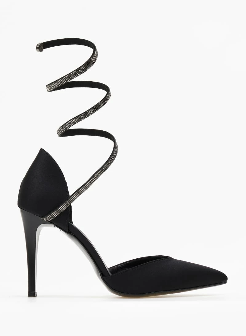 Γόβες σατέν με έλασμα και Strass Tfp - Μαύρο - Image 6