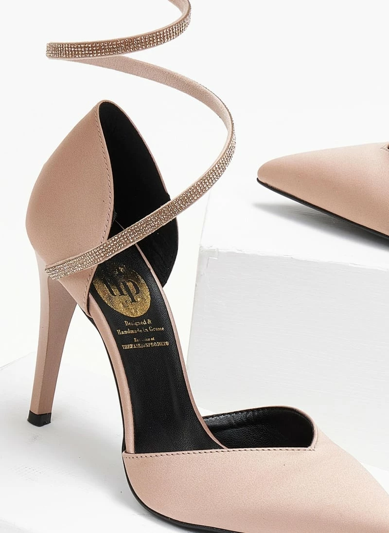 Γόβες σατέν με έλασμα και Strass Tfp - Nude - Image 2