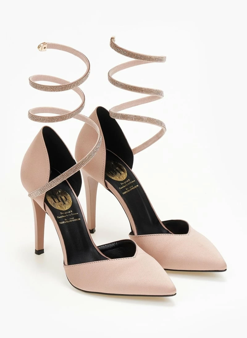 Γόβες σατέν με έλασμα και Strass Tfp - Nude - Image 5