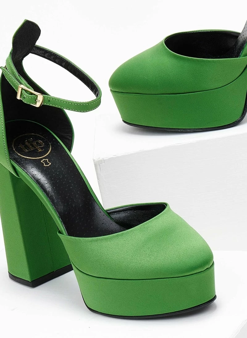 Γόβες σατέν με φιάπα Tfp - Πράσινο - Image 3