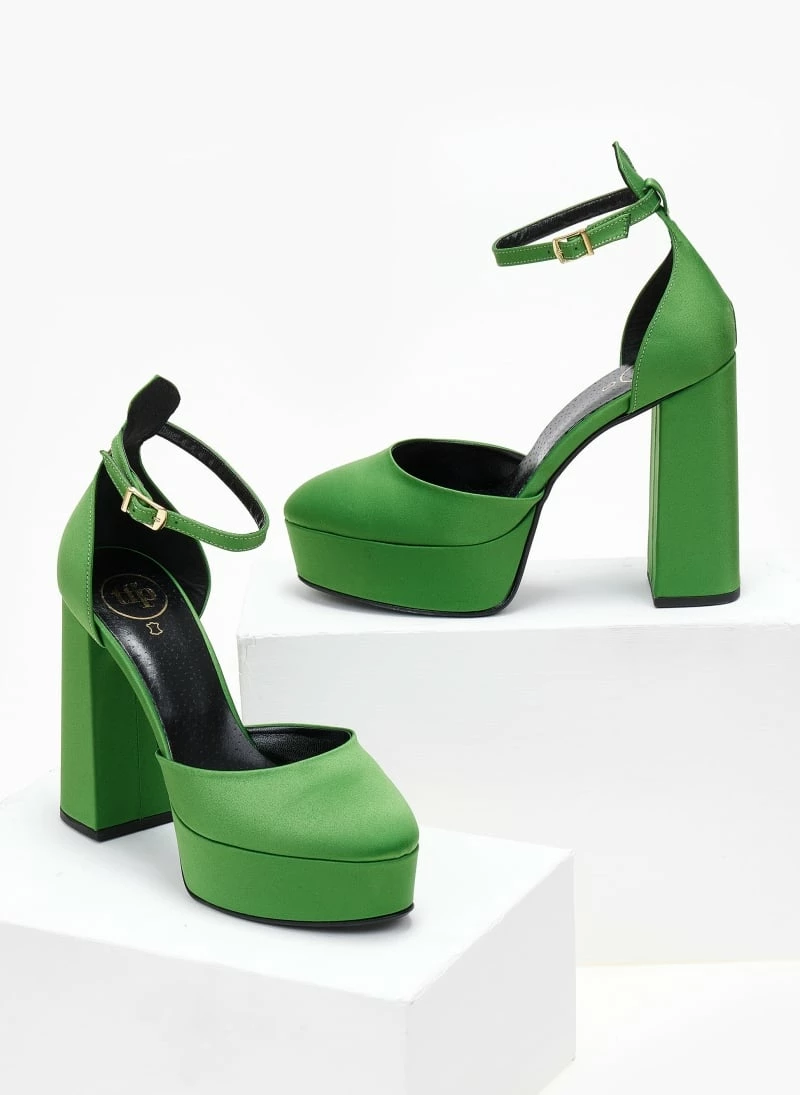 Γόβες σατέν με φιάπα Tfp - Πράσινο - Image 6