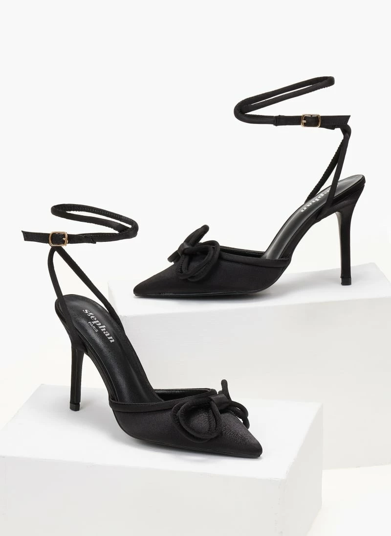 The Fashion Project Γόβες σατέν με φιόγκο - Μαύρο - Image 3