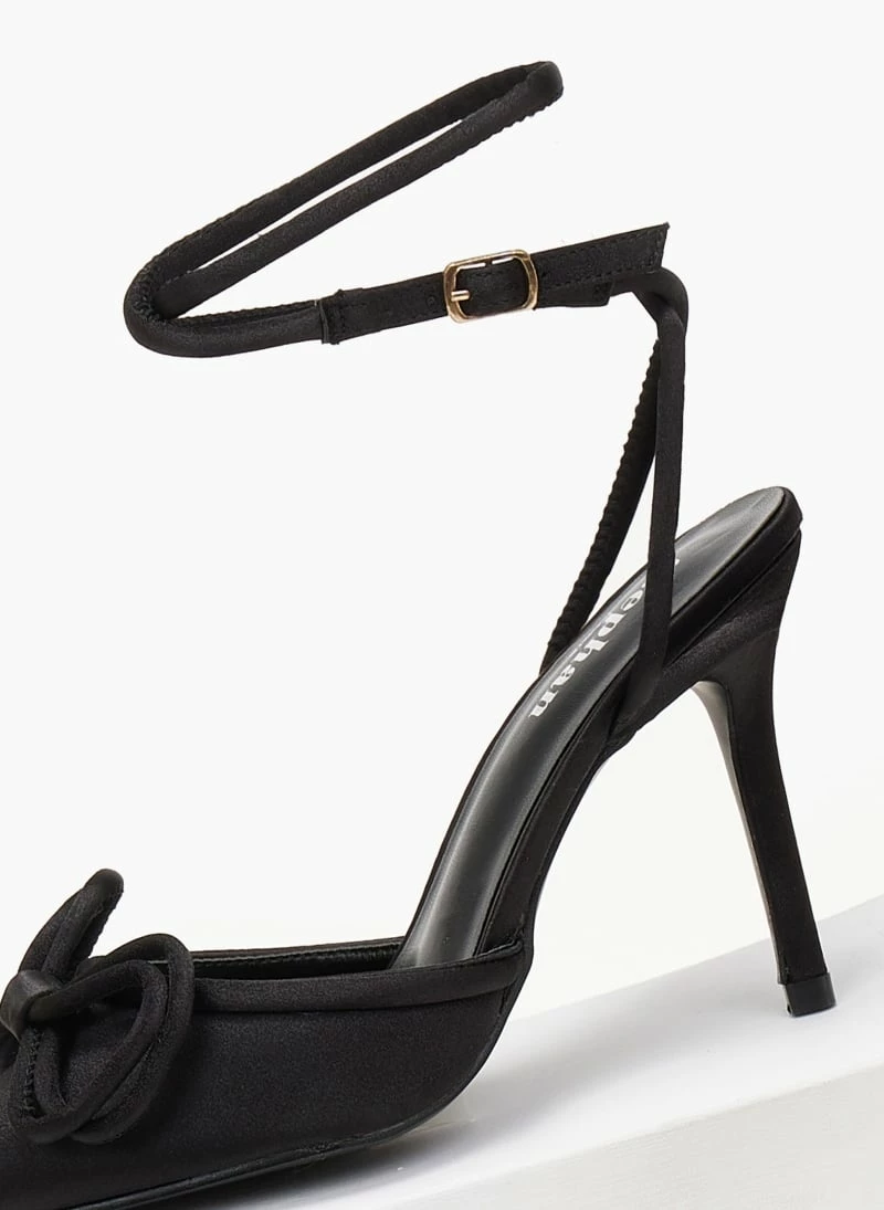 The Fashion Project Γόβες σατέν με φιόγκο - Μαύρο - Image 6