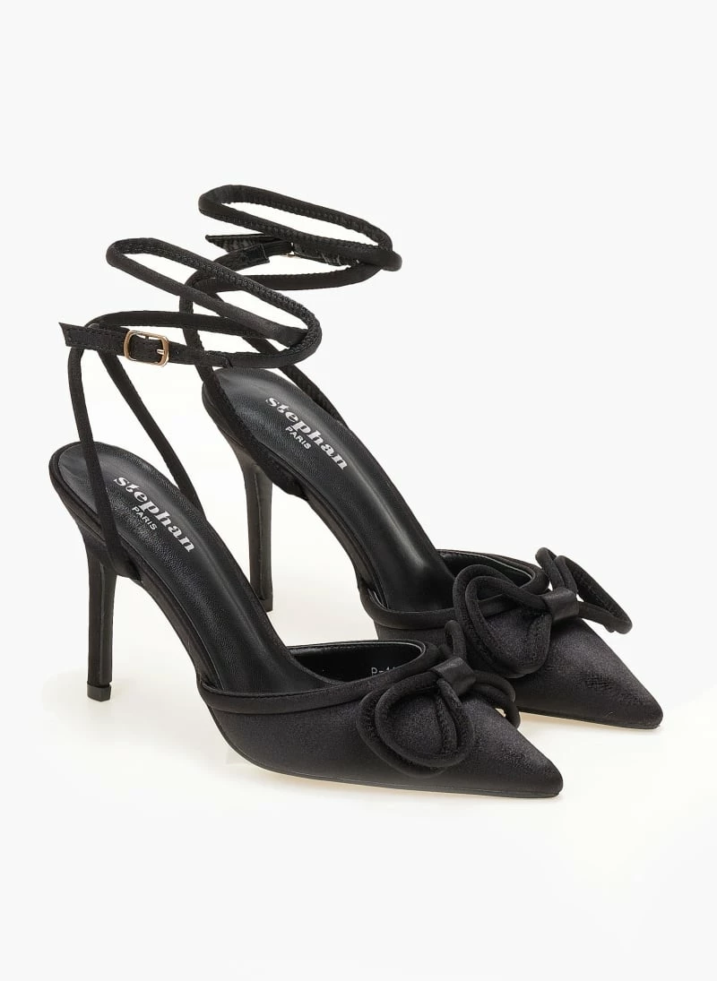 The Fashion Project Γόβες σατέν με φιόγκο - Μαύρο - Image 5