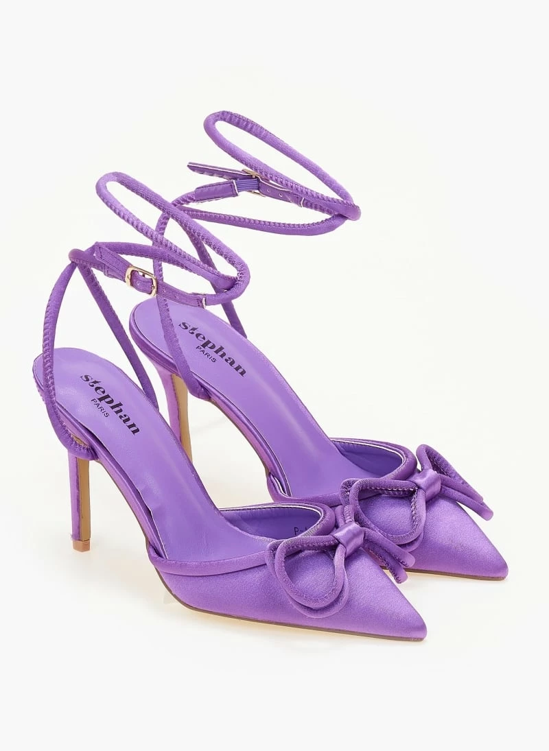 The Fashion Project Γόβες σατέν με φιόγκο - Μωβ - Image 6