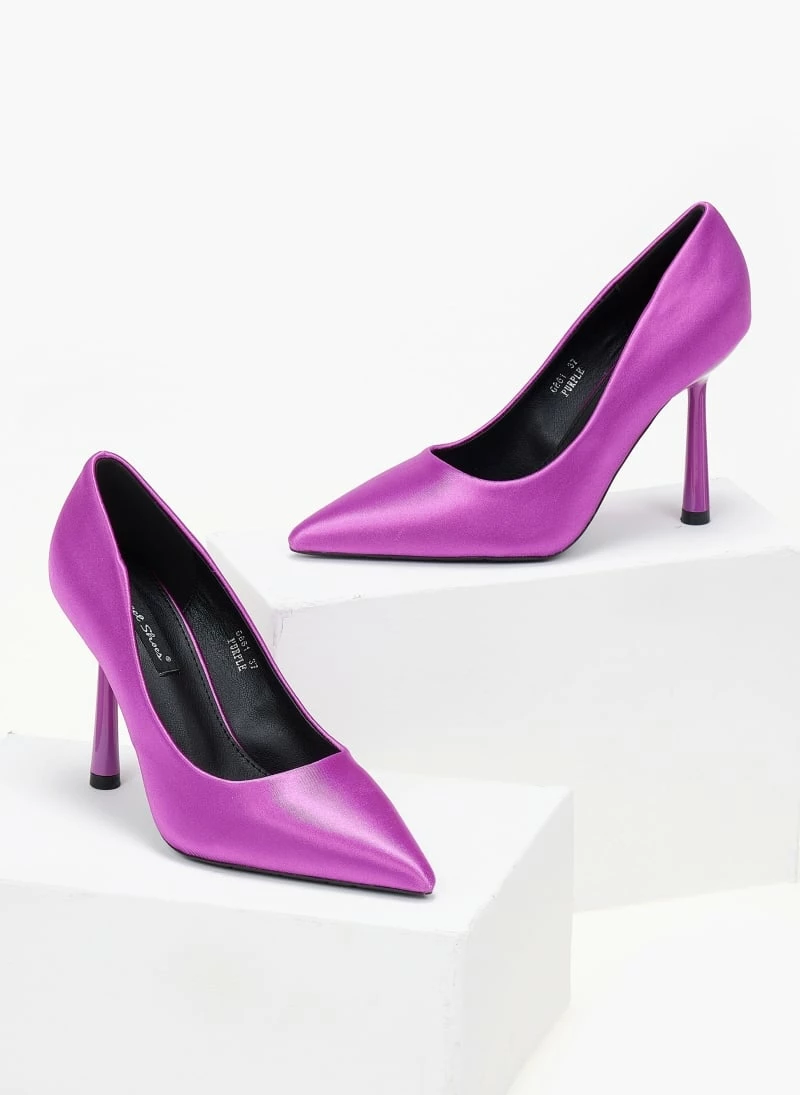 The Fashion Project Γόβες σατέν μυτερές - Μωβ - Image 3