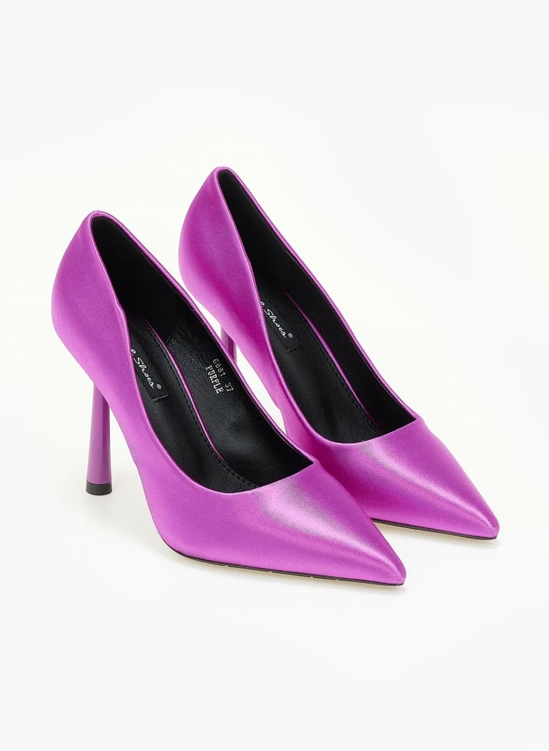 The Fashion Project Γόβες σατέν μυτερές - Μωβ - Image 6