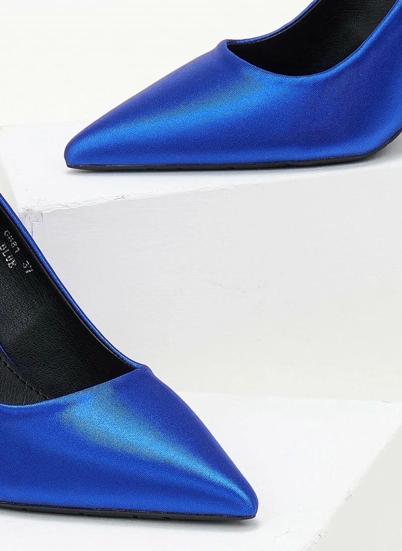 The Fashion Project Γόβες σατέν μυτερές - Μπλε - Image 5