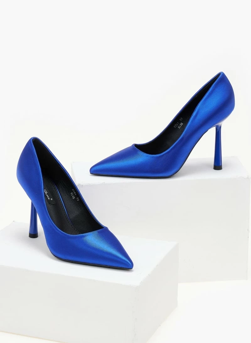 The Fashion Project Γόβες σατέν μυτερές - Μπλε - Image 3