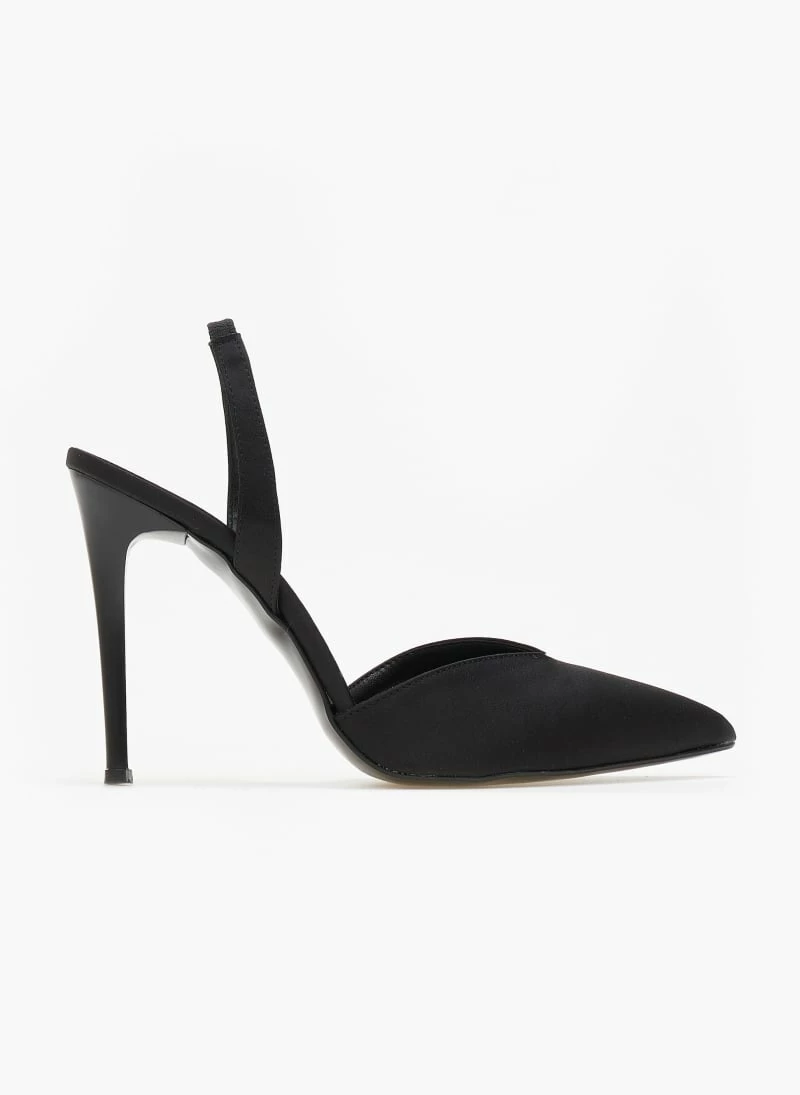 Γόβες σατέν με λουράκι Tfp - Μαύρο - Image 6