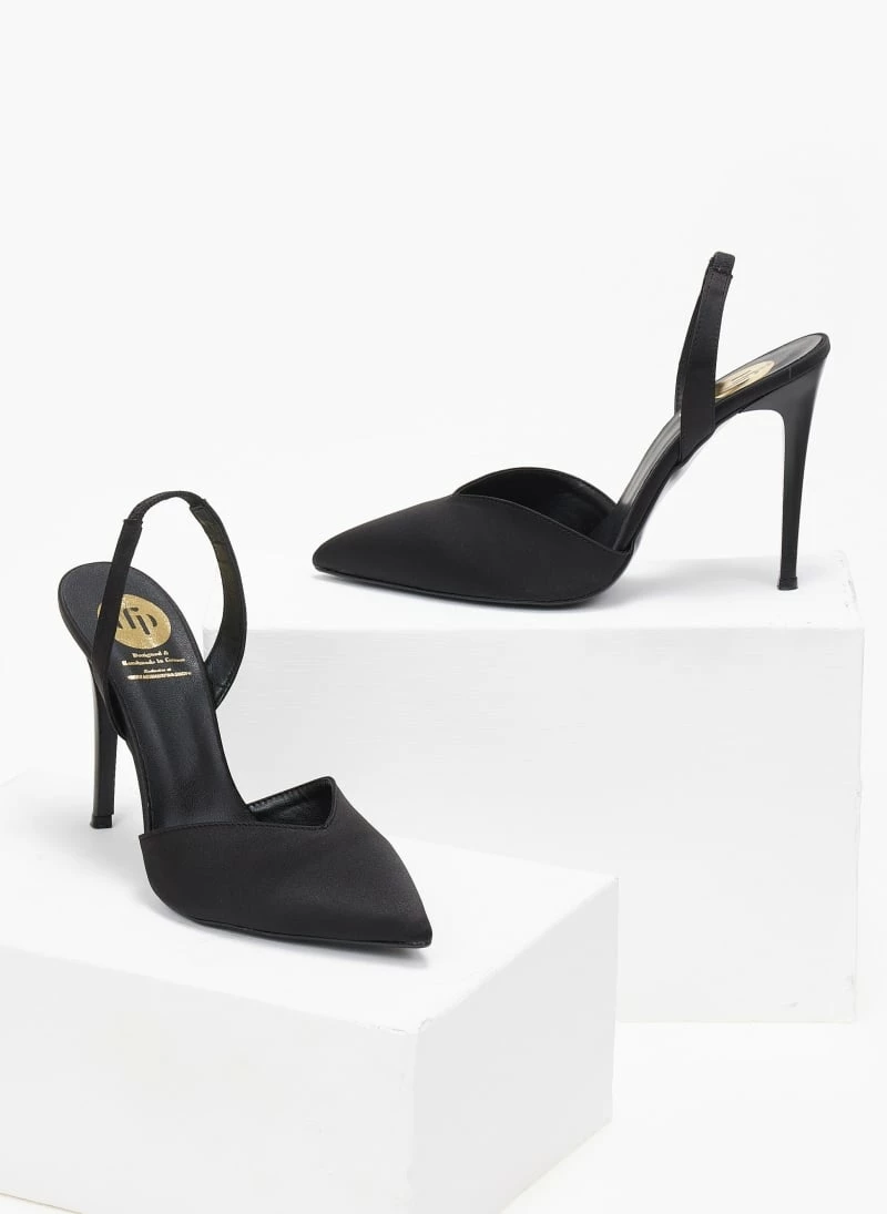 Γόβες σατέν με λουράκι Tfp - Μαύρο - Image 2