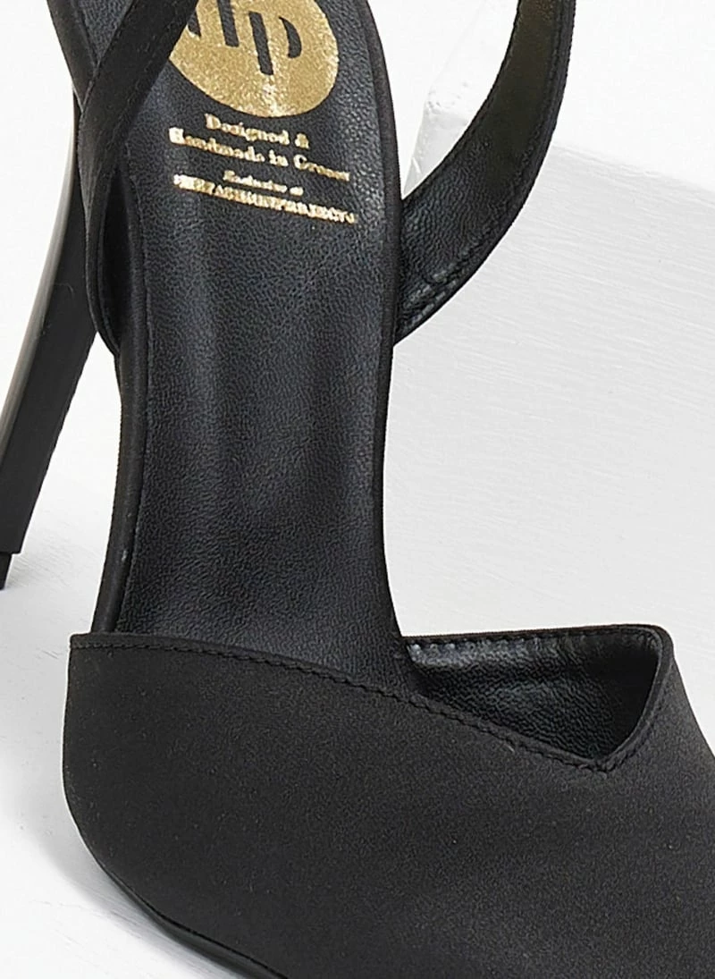 Γόβες σατέν με λουράκι Tfp - Μαύρο - Image 3