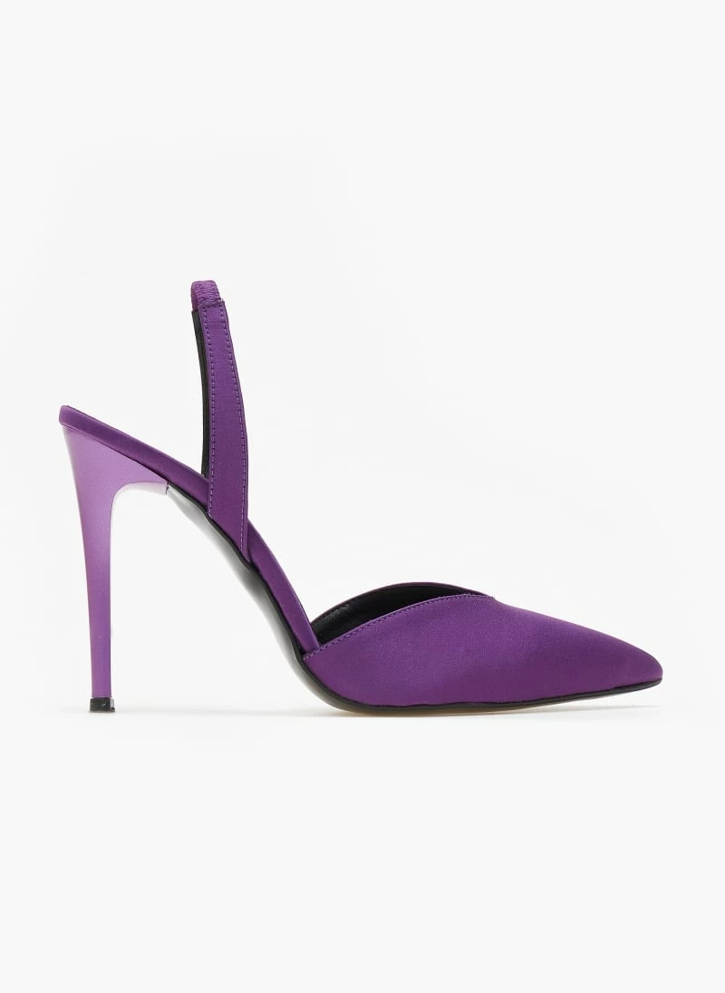 Γόβες σατέν με λουράκι Tfp - Μωβ - Image 5