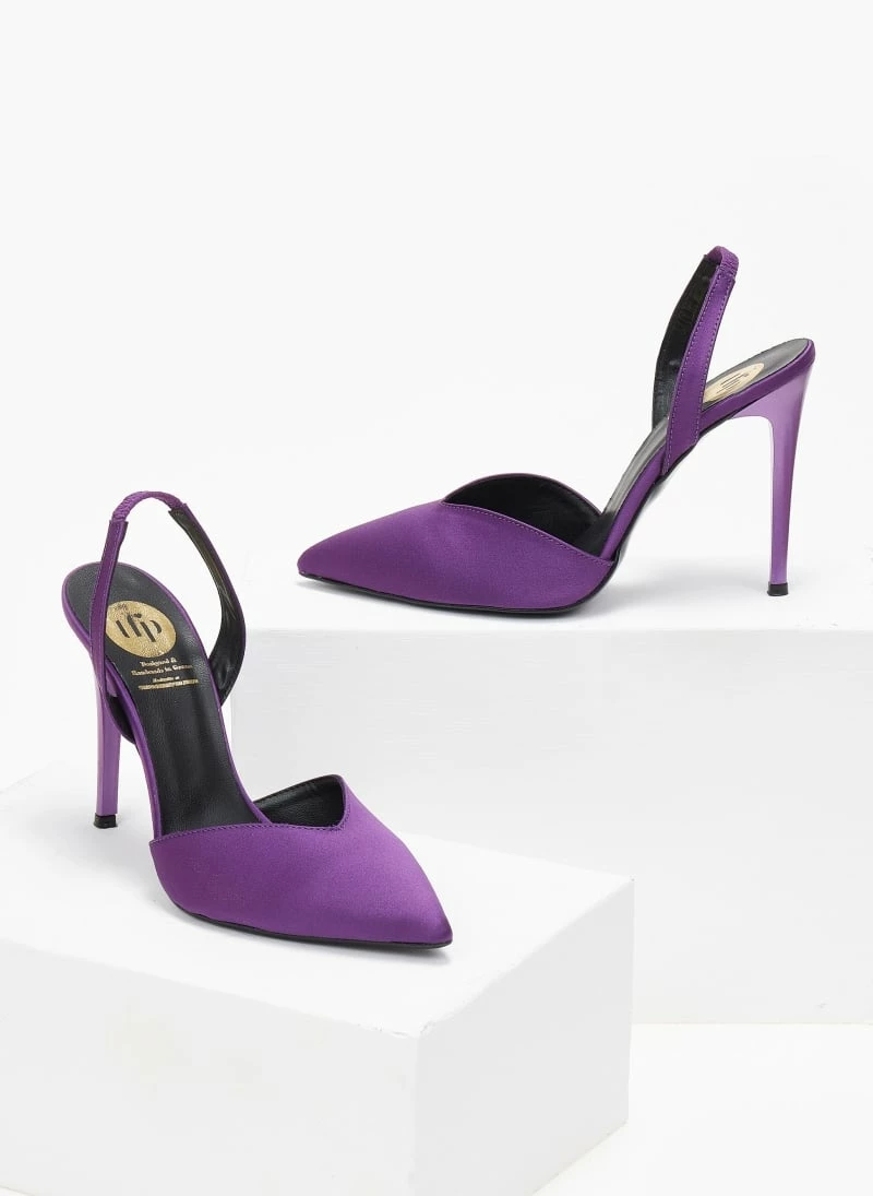 Γόβες σατέν με λουράκι Tfp - Μωβ - Image 2