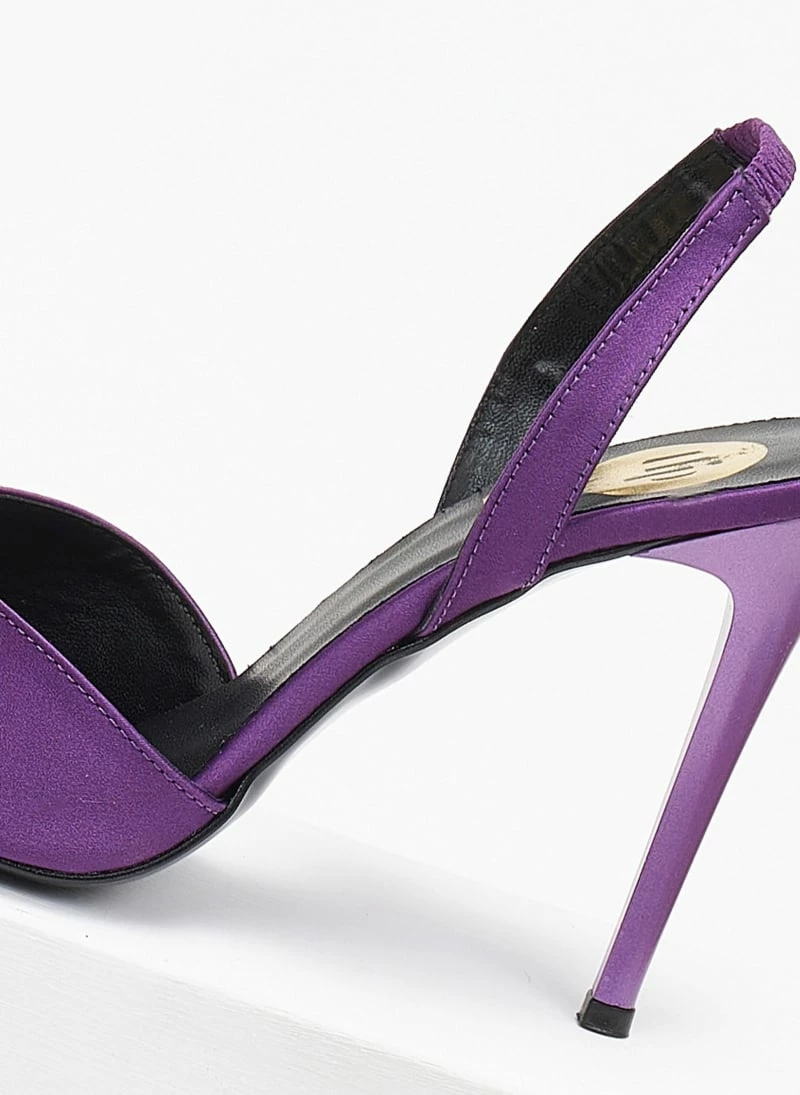 Γόβες σατέν με λουράκι Tfp - Μωβ - Image 3