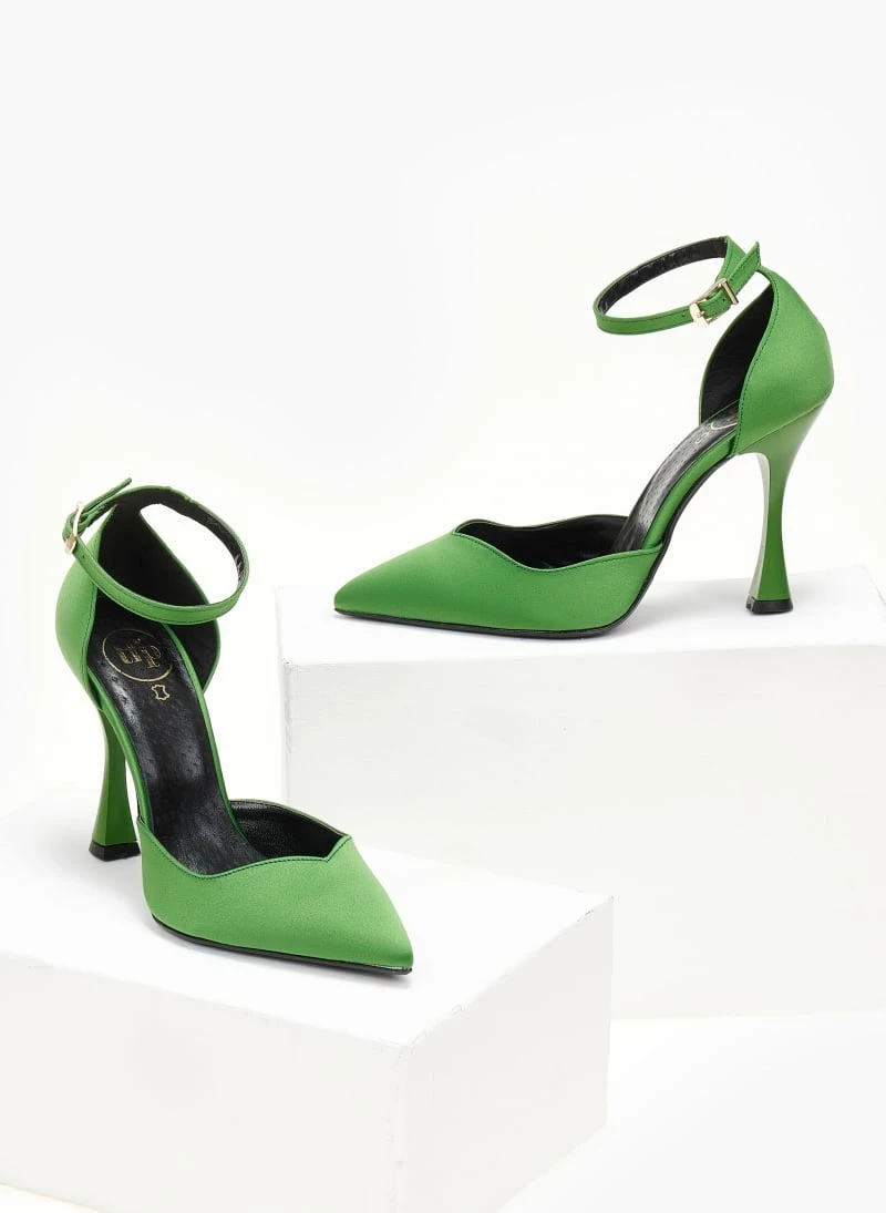 Γόβες σατέν με μπαρέτα Tfp - Πράσινο - Image 3