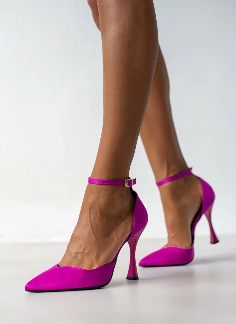 Γόβες σατέν με μπαρέτα Tfp - Magenta