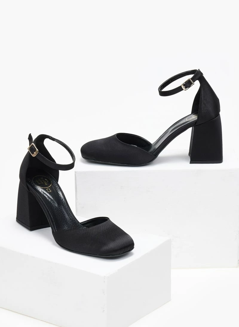 Γόβες σατέν με μπαρέτα Tfp - Μαύρο - Image 5