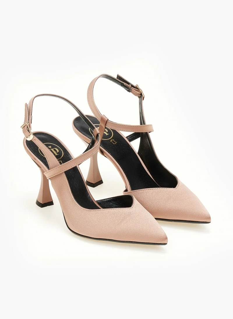 Γόβες σατέν μυτερές Tfp - Nude - Image 3