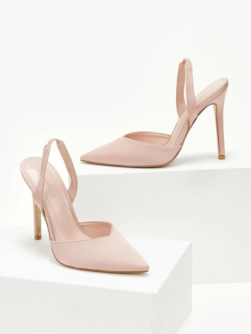 The Fashion Project Γόβες σατέν με λουράκι - Nude - Image 3