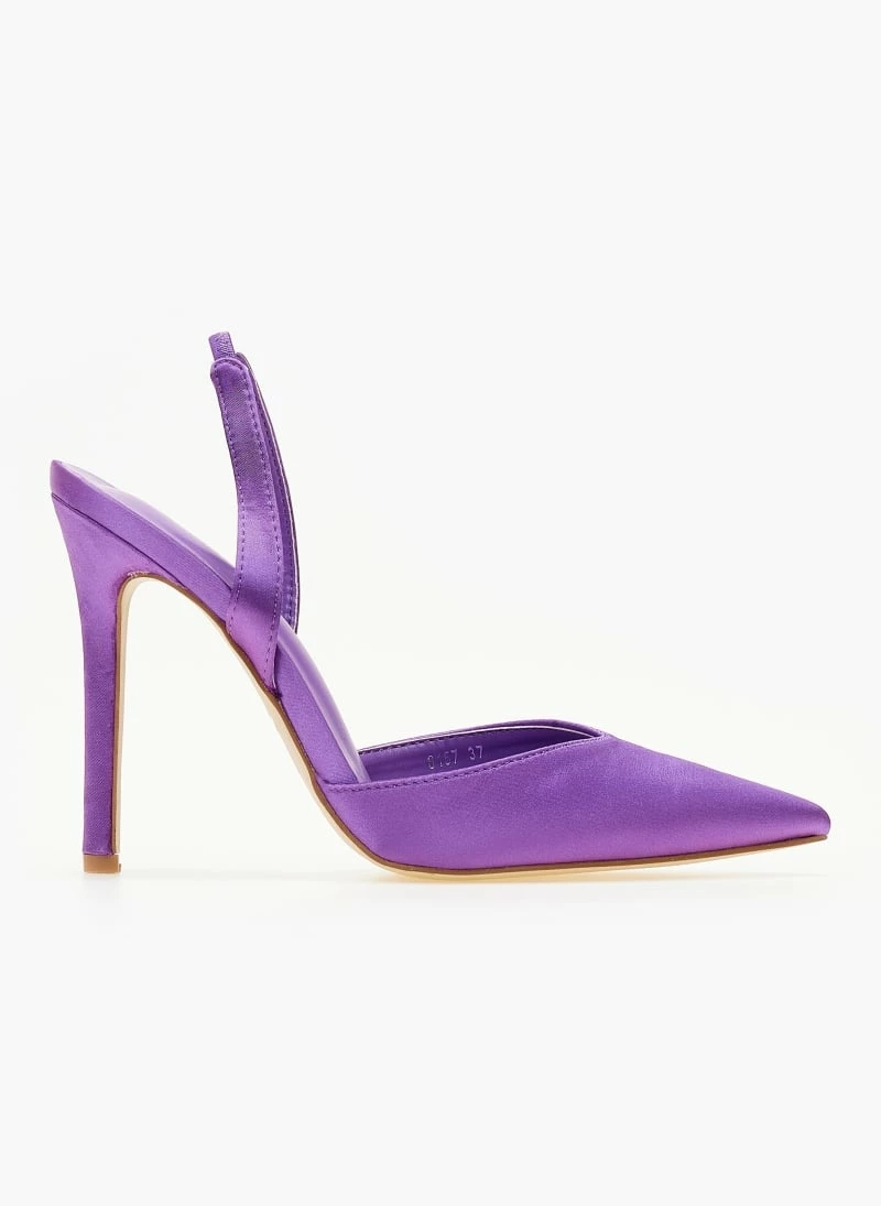 The Fashion Project Γόβες σατέν με λουράκι - Μωβ - Image 3