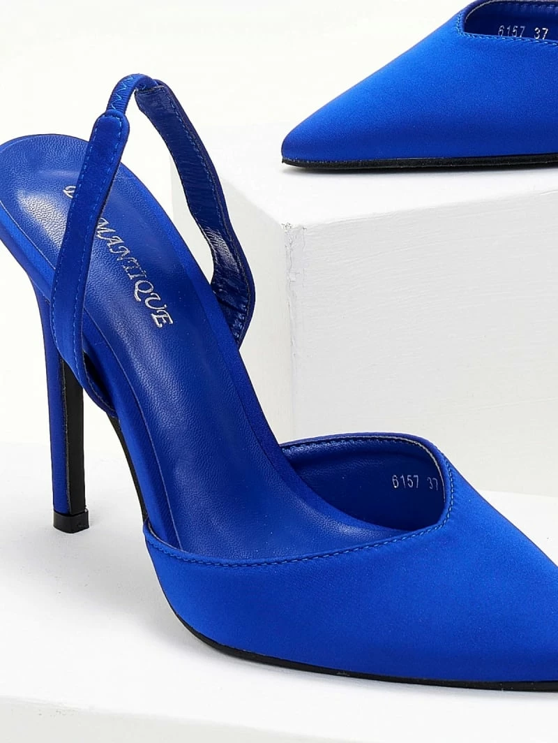 The Fashion Project Γόβες σατέν με λουράκι - Μπλε - Image 3