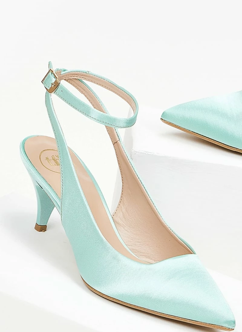 Γόβες σατέν με λουράκι Tfp - Βεραμάν - Image 4