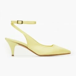 Γόβες σατέν με λουράκι Tfp - Κίτρινο