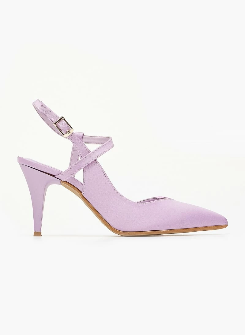 Γόβες σατέν με χιαστί σχέδιο Tfp - Λιλά