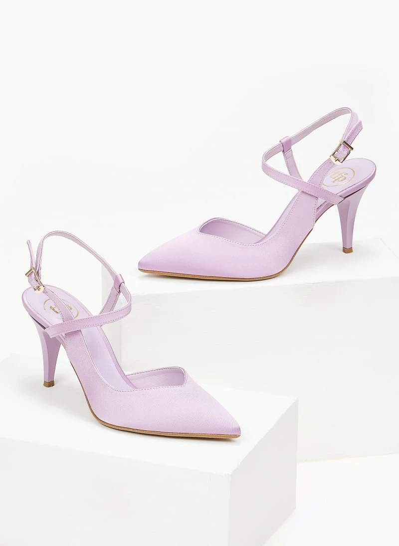 Γόβες σατέν με χιαστί σχέδιο Tfp - Λιλά - Image 2