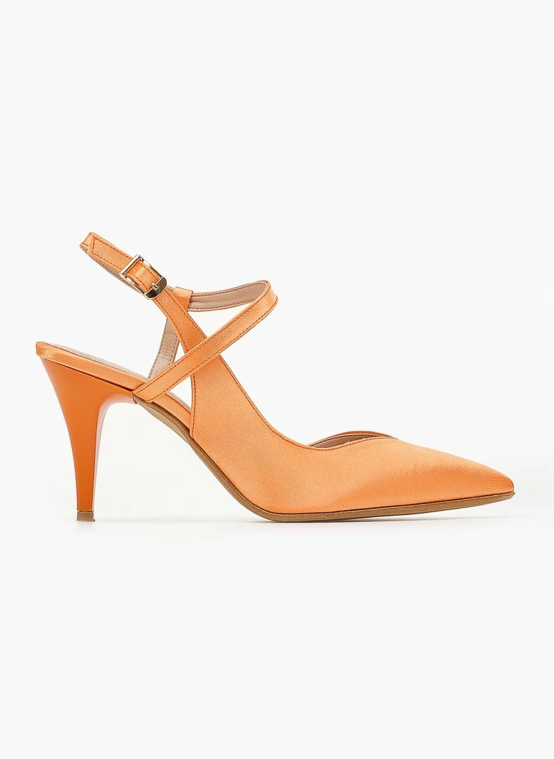 Γόβες σατέν με χιαστί σχέδιο Tfp - Πορτοκαλί